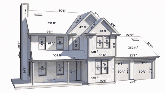 2 Storey White Container House