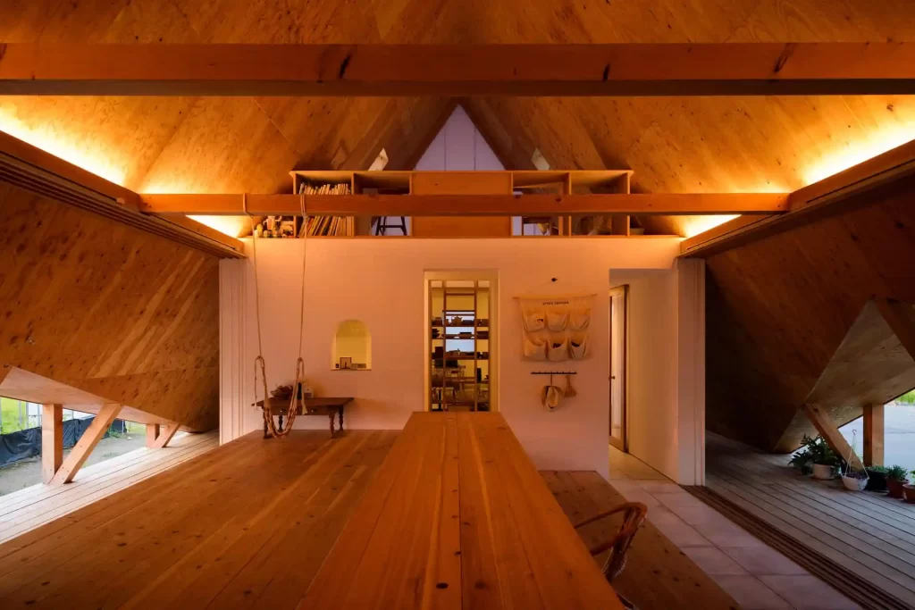 Modern Wood Lined A Frame Interior Design Idea
