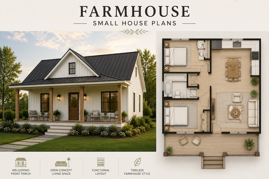 Farmhouse Small House Plans